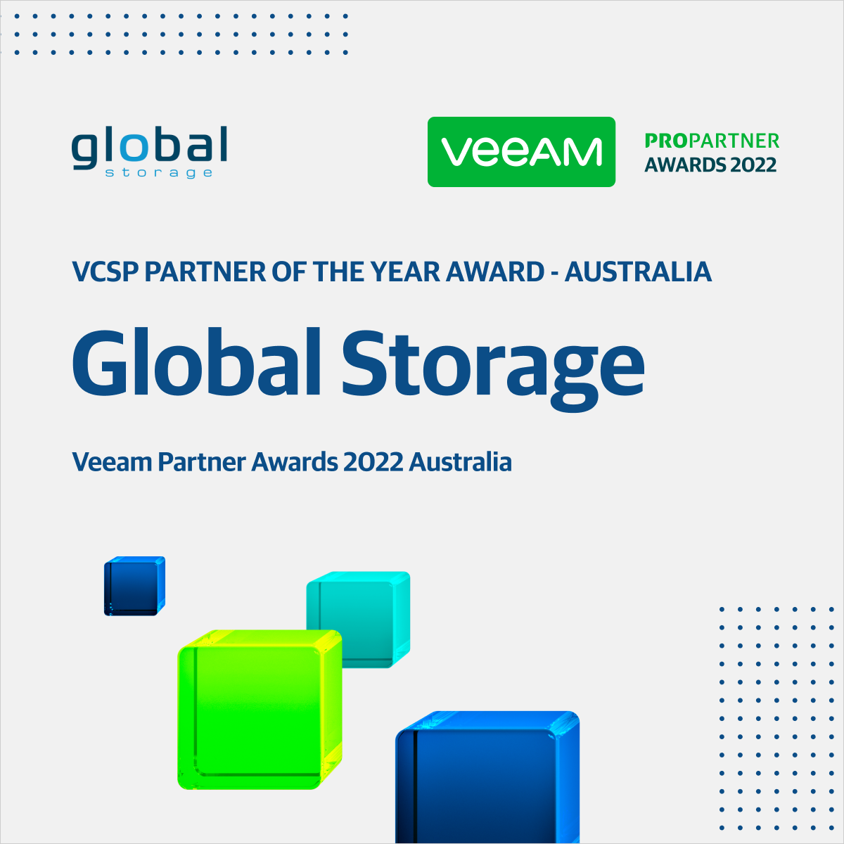 Global Storage takes out Veeam VCSP Partner of the Year for ANZ
